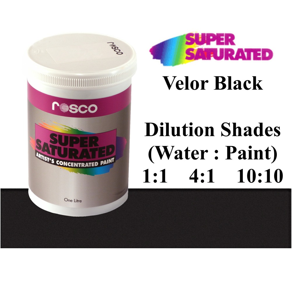 1l Rosco Super Saturated Velour Black Paint